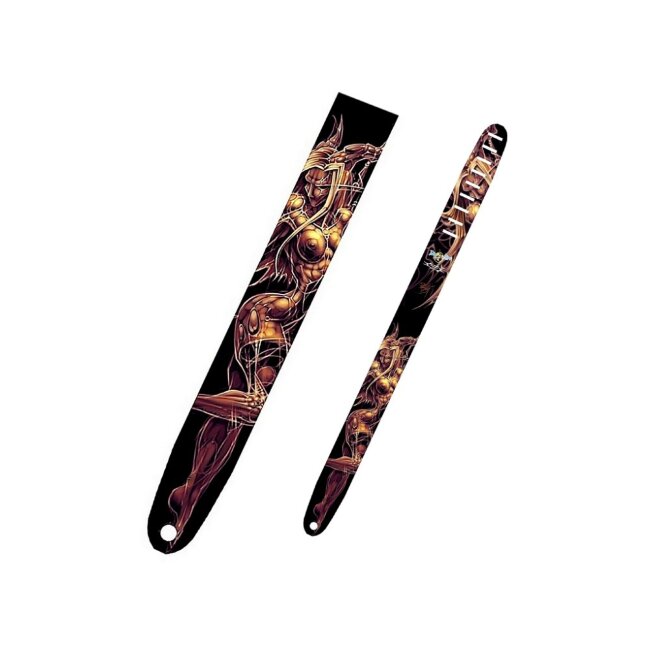 Гитарный ремень PERRI'S P25TJ-631 Tattoo Johnny - Женщина демон кожа Гитарный ремень PERRI'S P25TJ-631 Tattoo Johnny - Женщина демон кожа