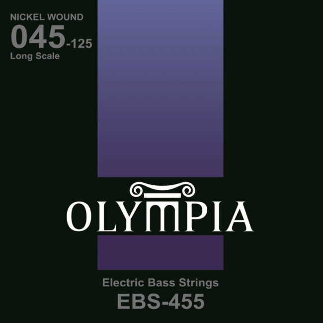 Струны для 5-ти струнной бас гитары 45-125 Olympia EBS455 Nickel Wound Струны для 5-ти струнной бас гитары 45-125 Olympia EBS455 Nickel Wound