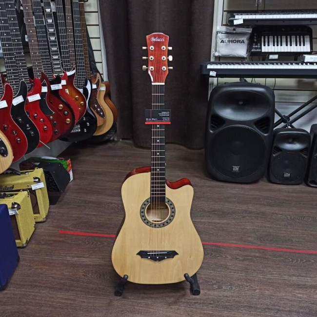 Акустическая гитара Belucci BC3810N с вырезом цвет натуральный