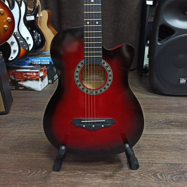 Акустическая гитара Belucci BC3810RDS с вырезом красная Акустическая гитара Belucci BC3810RDS с вырезом красная