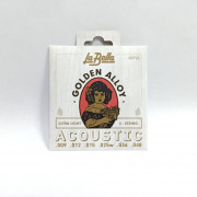 Струны для акустической гитары 9-48 La Bella 40PUL Golden Alloy