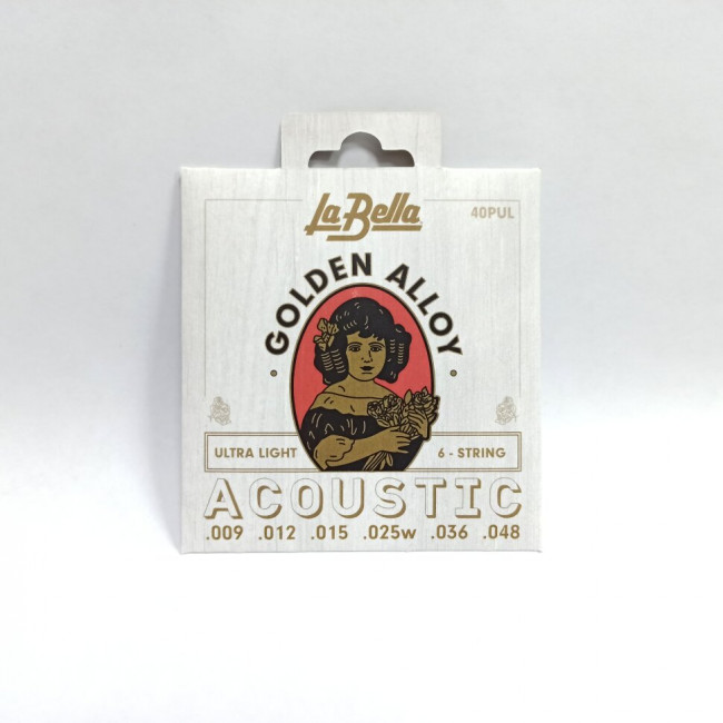 Струны для акустической гитары 9-48 La Bella 40PUL Golden Alloy Струны для акустической гитары 9-48 La Bella 40PUL Golden Alloy