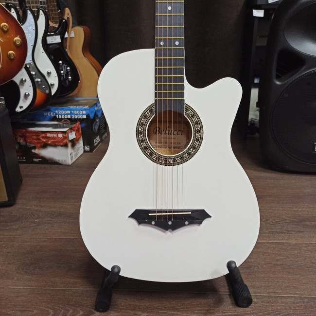 Акустическая гитара Belucci BC3810WH с вырезом белая Акустическая гитара Belucci BC3810WH с вырезом белая