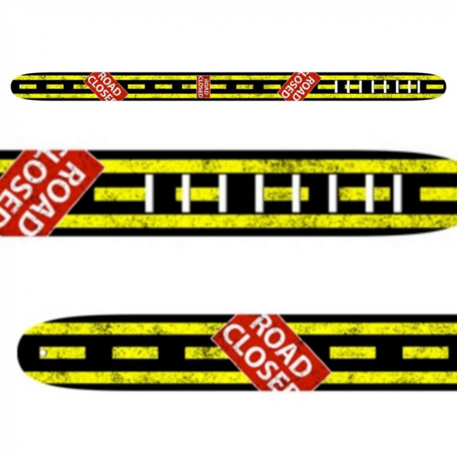 Гитарный ремень PERRI'S P25SS-1292 (Надпись "Дорога закрыта") кожа Гитарный ремень PERRI'S P25SS-1292 (Надпись "Дорога закрыта") кожа