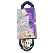 Кабель акустический 2x6.35 - 2xRCA Soundking BB302-3M