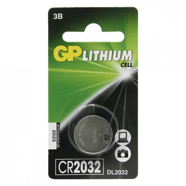 Элемент питания CR2032 GPCR2032-7CR1 литиевый Элемент питания CR2032 GPCR2032-7CR1 литиевый