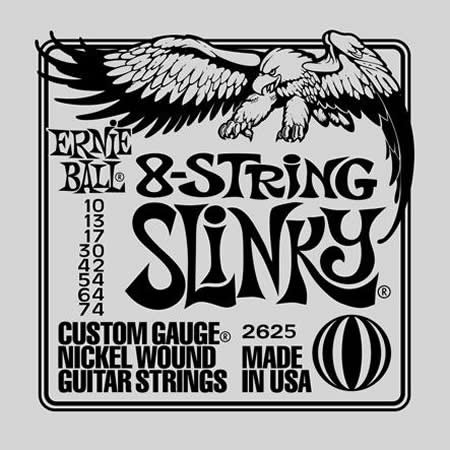 Струны для 8-струнной электрогитары 10-74 Ernie Ball 2629 NICKEL WOUND SLINKY REGULAR Струны для 8-струнной электрогитары 10-74 Ernie Ball 2629 NICKEL WOUND SLINKY REGULAR