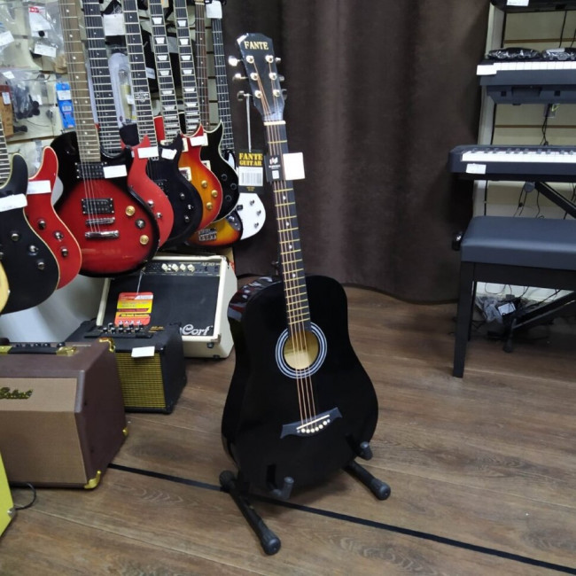 Акустическая гитара Fante FT-R38B-BK черная Акустическая гитара Fante FT-R38B-BK черная