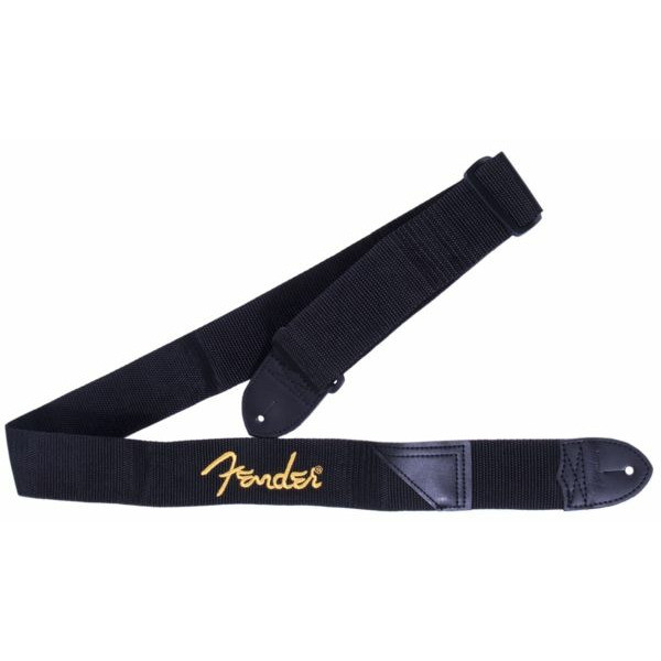 Гитарный ремень Fender FENDER BLACK STRAP/YELLOW LOGO* Гитарный ремень Fender FENDER BLACK STRAP/YELLOW LOGO*