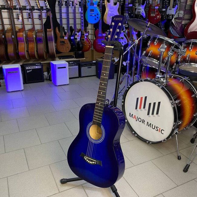 Акустическая гитара Fante FT-R38B-BLS синяя