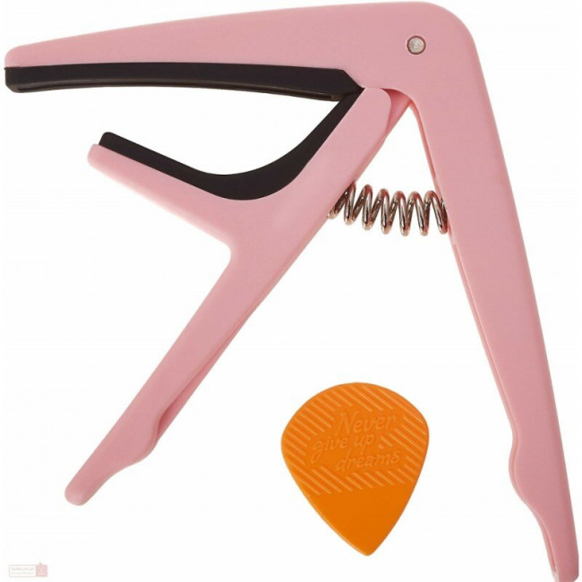 Каподастр для акустической гитары Joyo JCP-01(Pink) розовый Каподастр для акустической гитары Joyo JCP-01(Pink) розовый
