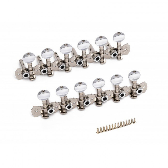 Комплект колковой механики для 12-струнной гитары Alice LOD-017A-12 на планке Комплект колковой механики для 12-струнной гитары Alice LOD-017A-12 на планке