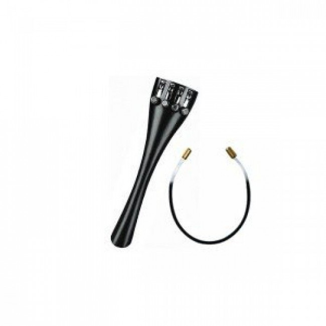 Струнодержатель для виолончели MTR-434-1/2 с машинками металлический черный Струнодержатель для виолончели MTR-434-1/2 с машинками металлический черный