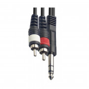 Кабель акустический Force FLC-27/3 Jack 6.3 стерео - 2xRCA 3м Кабель акустический Force FLC-27/3 Jack 6.3 стерео - 2xRCA 3м