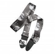 Ремень гитарный PERRI'S LPCP-1637 Кресты и черепа Ремень гитарный PERRI'S LPCP-1637 Кресты и черепа