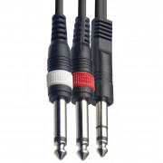 Кабель акустический Force FLC-25/3 Jack 6.3 стерео - 2xJack 6.3 моно 3м Кабель акустический Force FLC-25/3 Jack 6.3 стерео - 2xJack 6.3 моно 3м