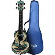 Укулеле сопрано FLIGHT TUS-JADE DRAGON Travel подписная укулеле Green Apelsin Укулеле сопрано FLIGHT TUS-JADE DRAGON Travel подписная укулеле Green Apelsin
