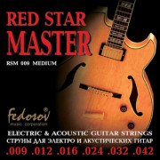 Струны для электрогитары 9-42 Fedosov RSM009 Red Star Master Medium нерж. сплав