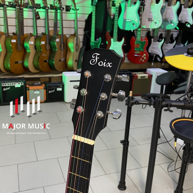 Акустическая гитара Foix FFG-3860C-BK с вырезом цвет черный