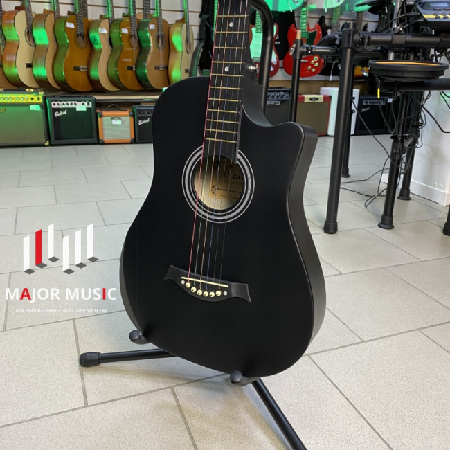 Акустическая гитара Foix FFG-3860C-BK с вырезом цвет черный