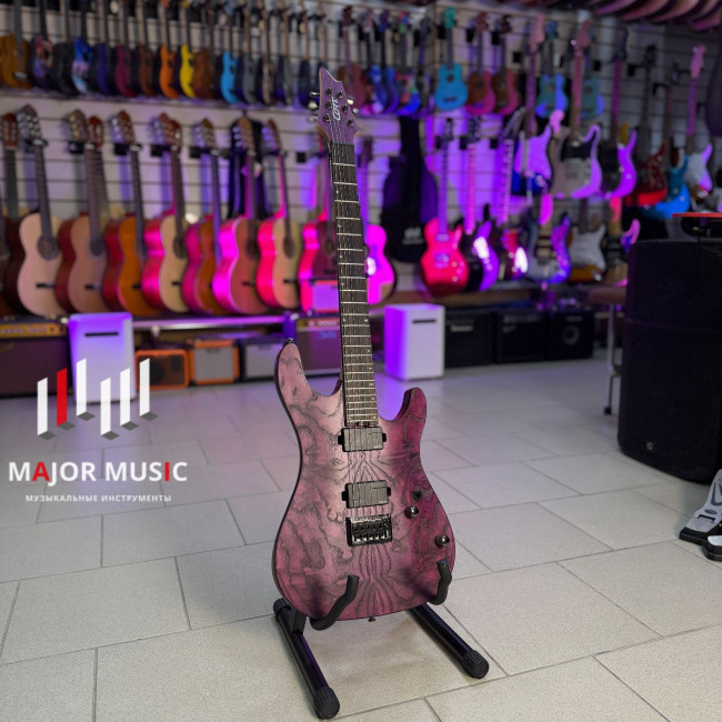 KX500-Etched-EDV KX Series Электрогитара, фиолетовая, Cort