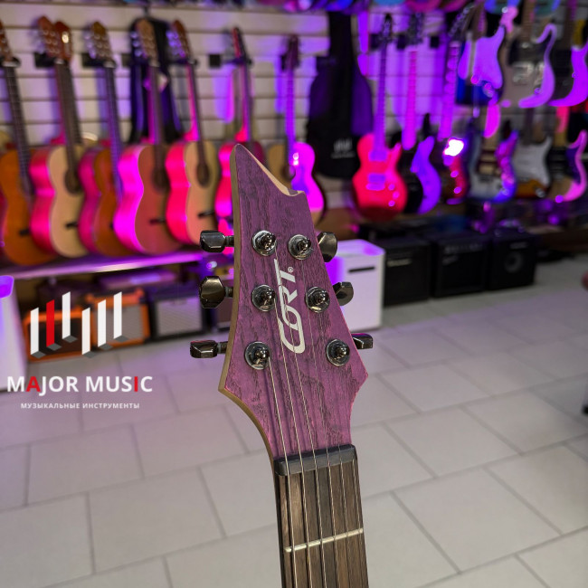 KX500-Etched-EDV KX Series Электрогитара, фиолетовая, Cort